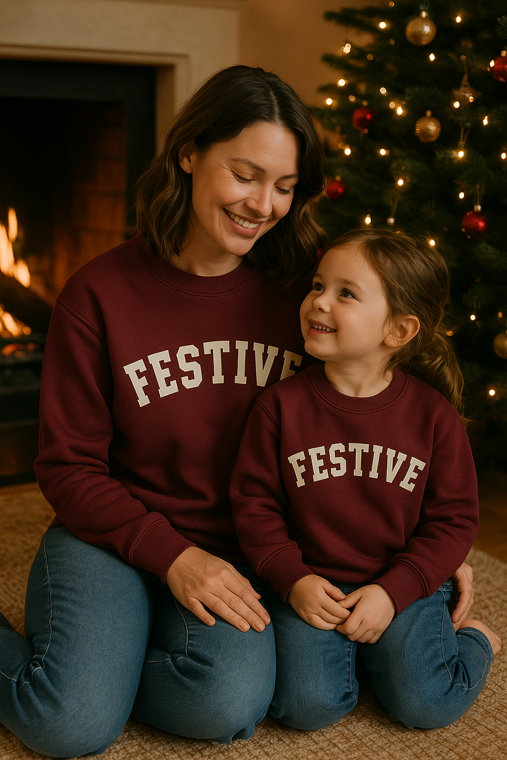 Adult Festive Varsity Sweatshirt