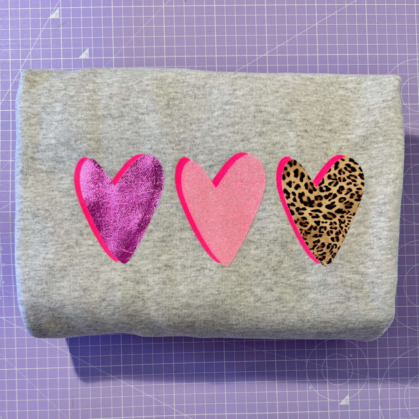 SALE Adult Three Hearts Sweatshirt - Extra Large