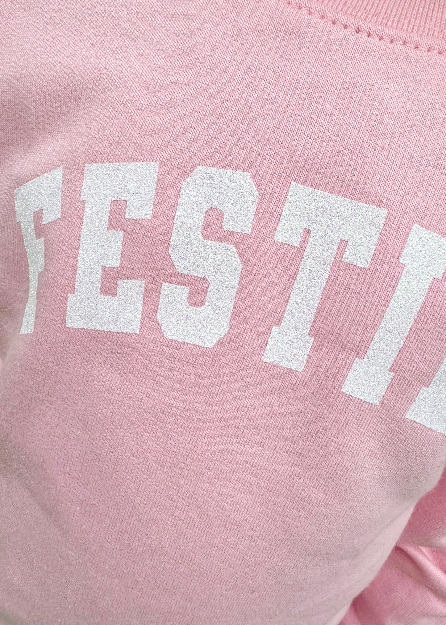 Kids Glitter Festive Varsity Sweatshirt