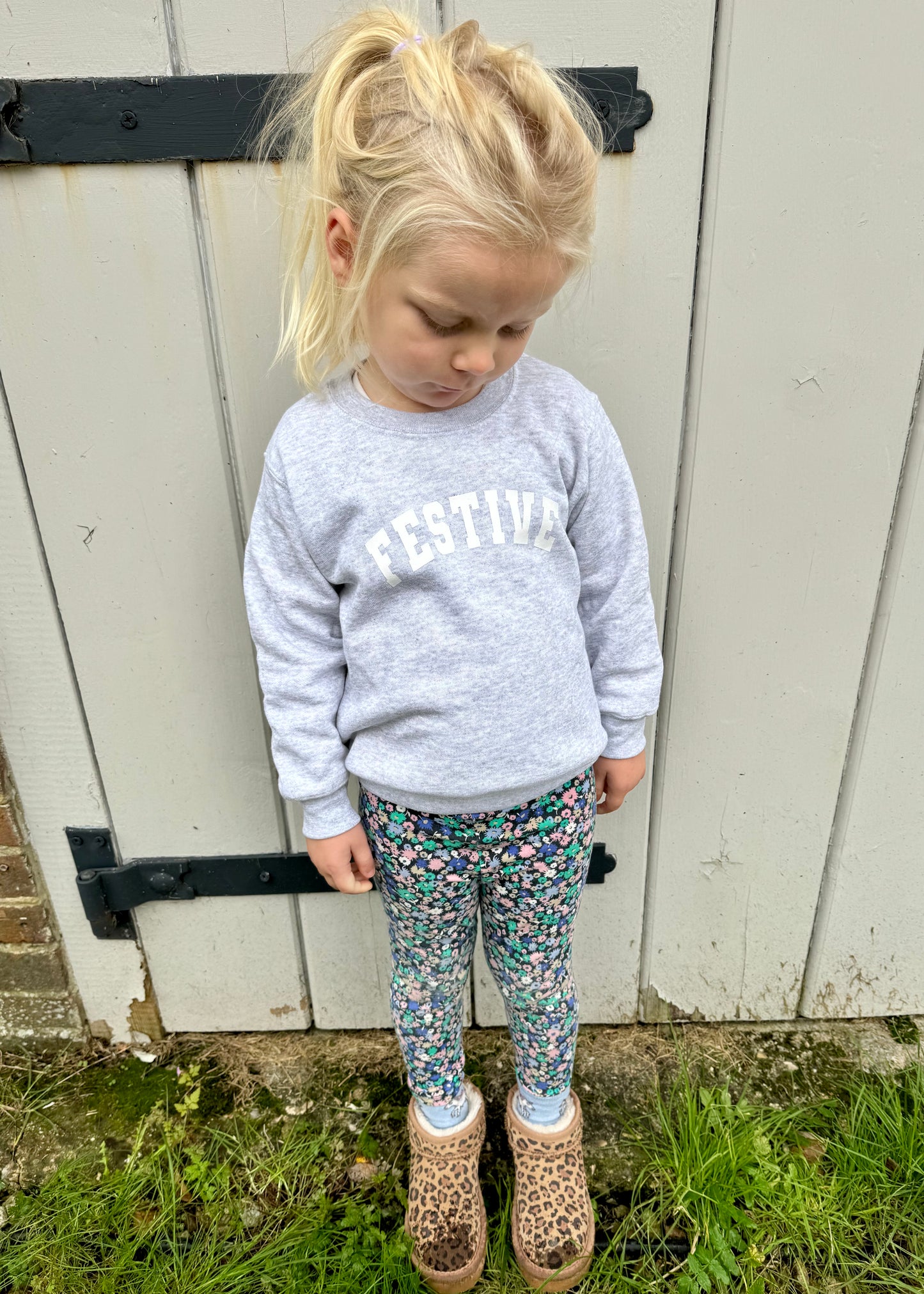 Kids Festive Varsity Sweatshirt