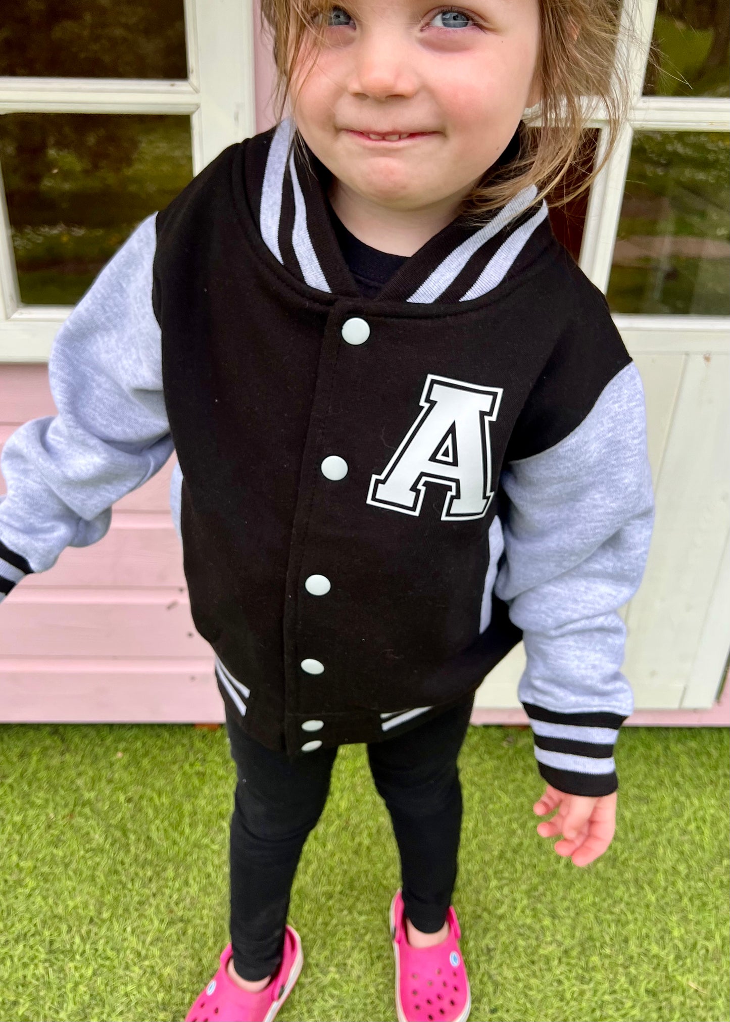 Kids Personalised Varsity Jacket with Single Initial