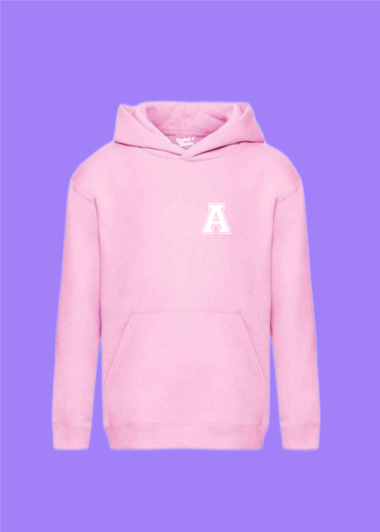 Test of Kids Personalised Varsity Pocket Initial Hoodie