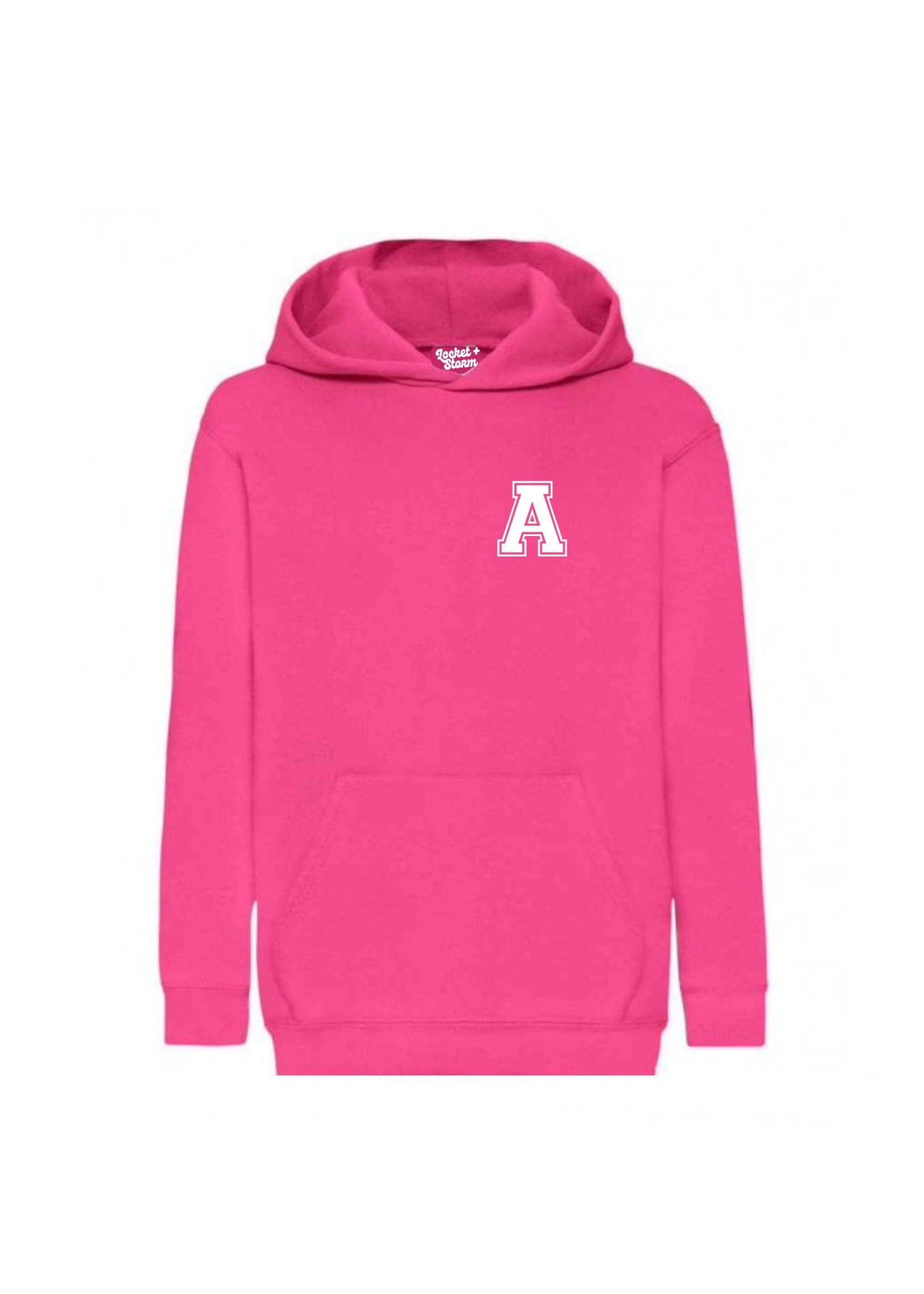 Test of Kids Personalised Varsity Pocket Initial Hoodie
