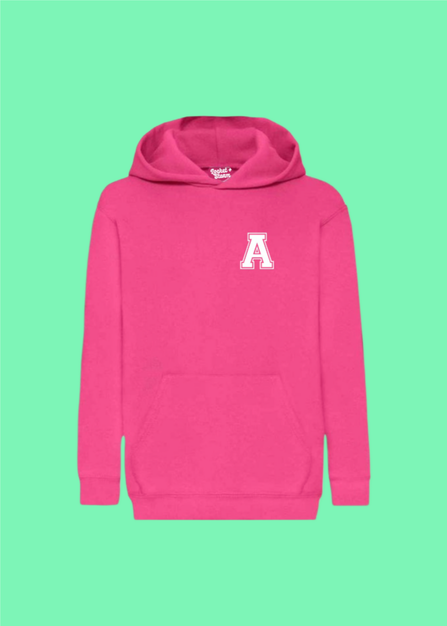 Test of Kids Personalised Varsity Pocket Initial Hoodie