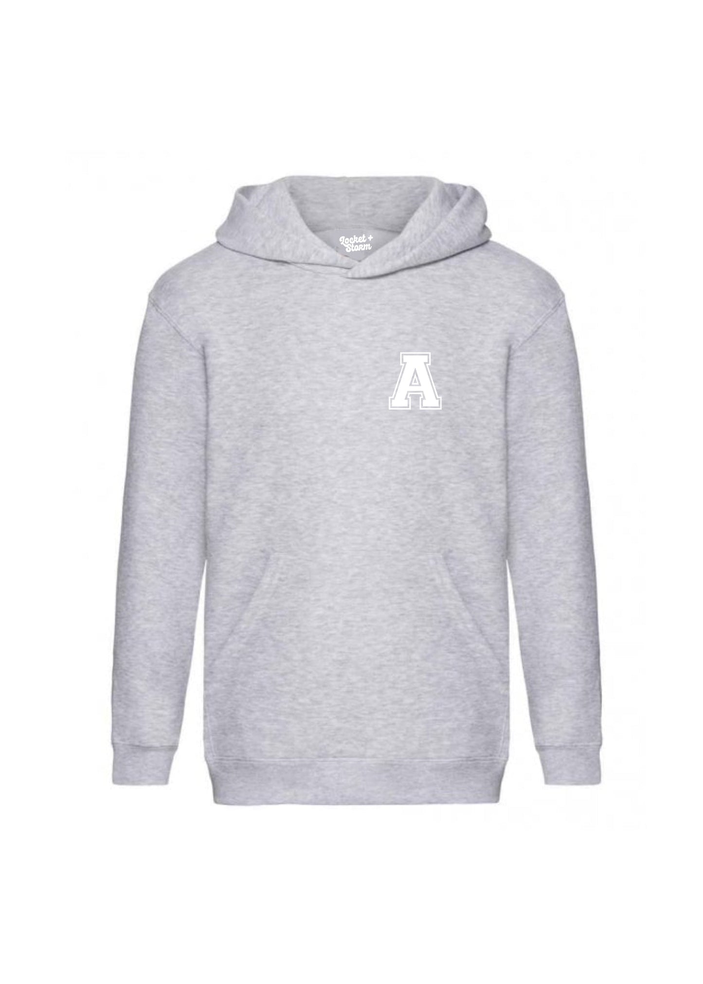 Test of Kids Personalised Varsity Pocket Initial Hoodie