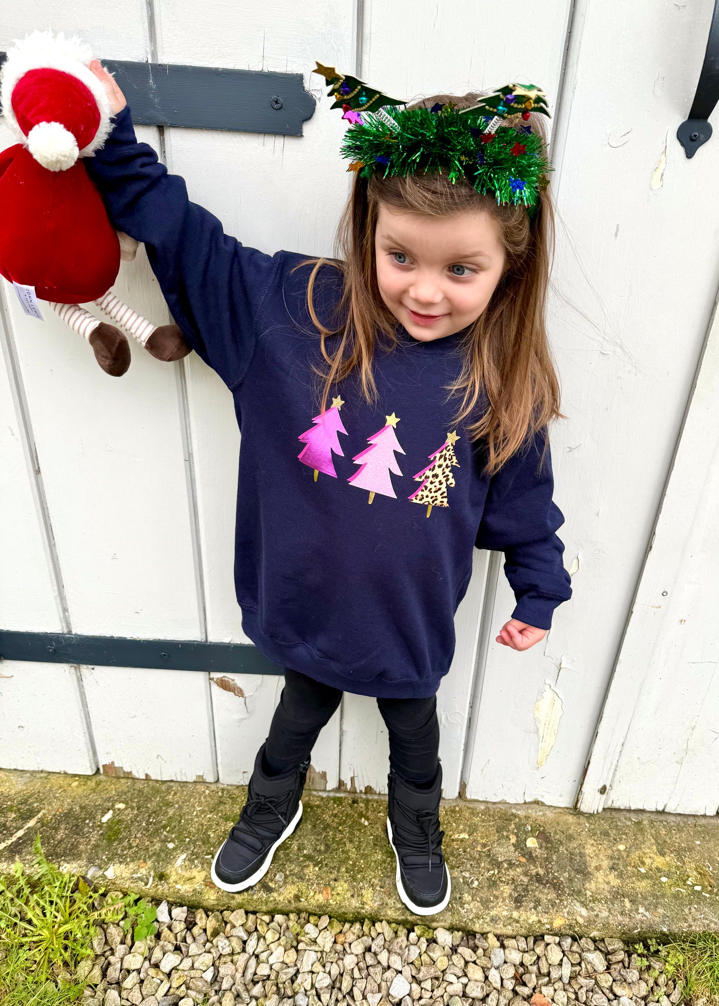 Kids Three Christmas Tree Sweatshirt