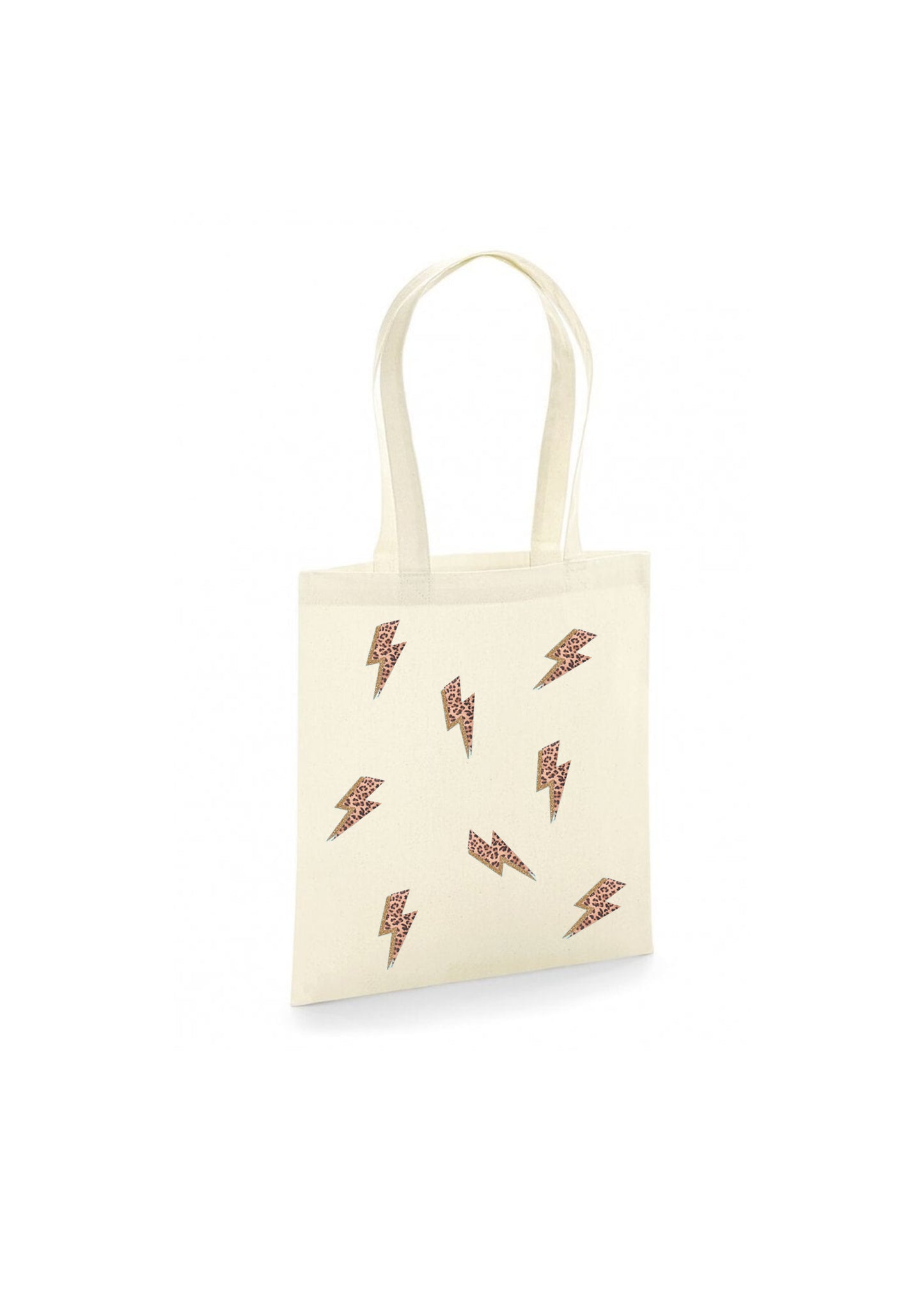 Leopard Print Lightening Bolt Tote Bag