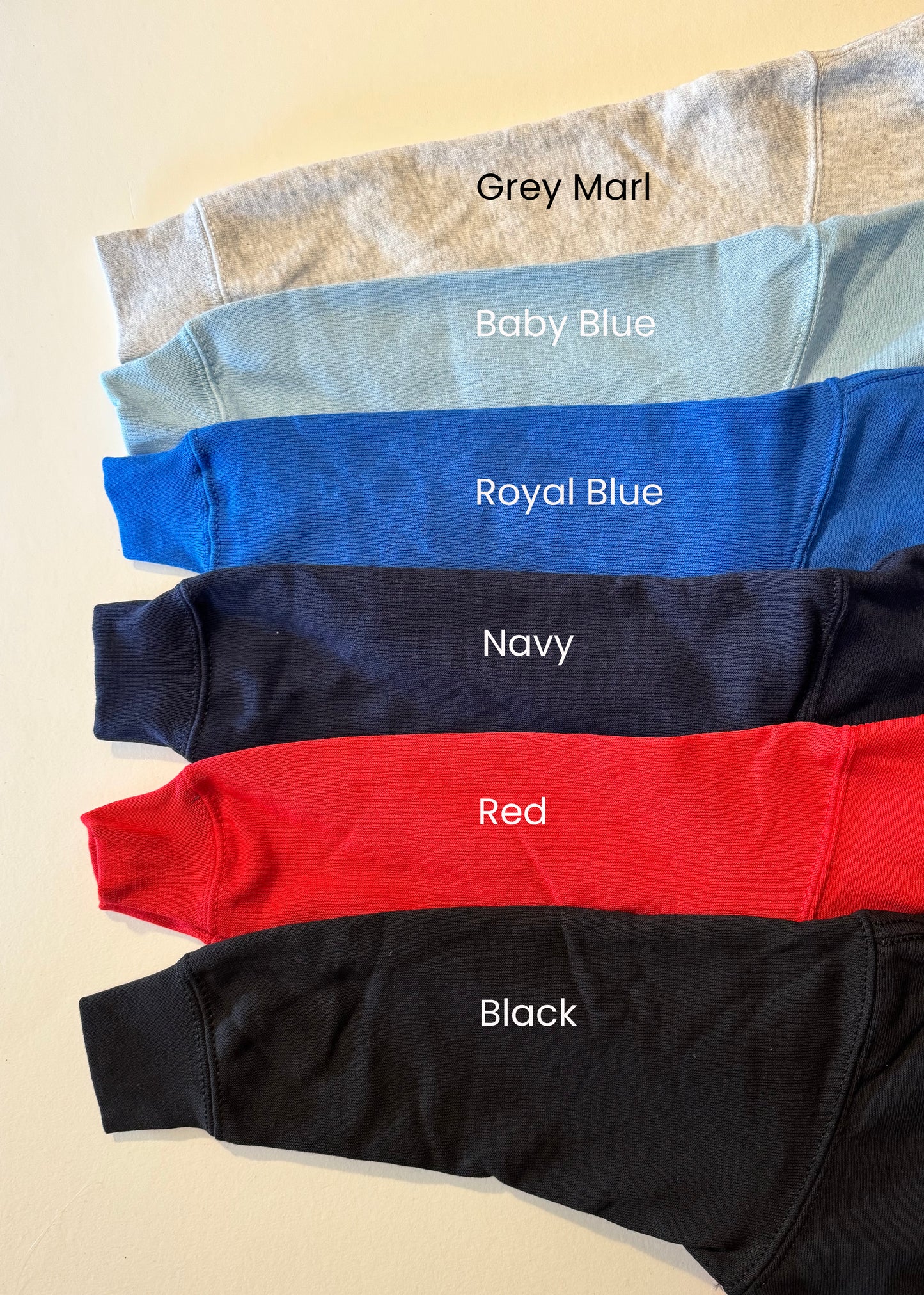 Kids Personalised White Varsity Initial Sweatshirt