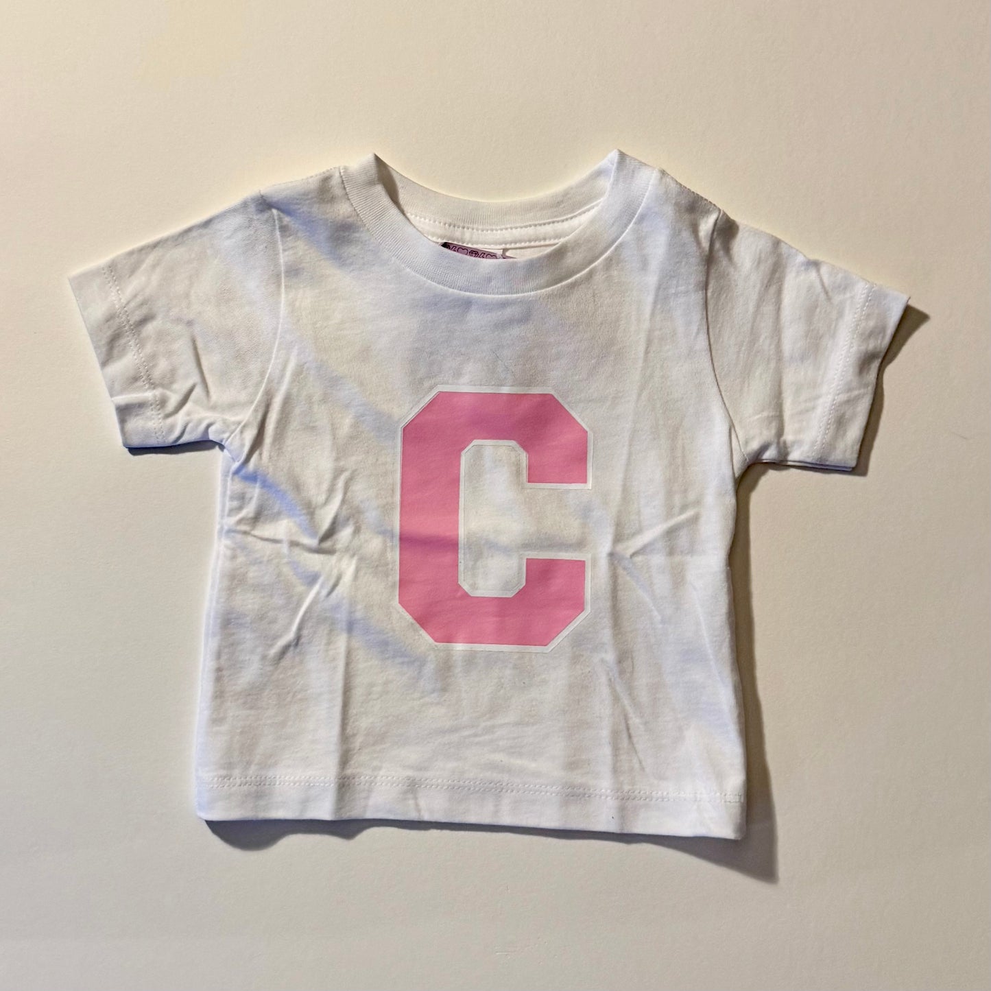 SALE Baby Personalised Varsity Initial T-Shirt - 6-12 months
