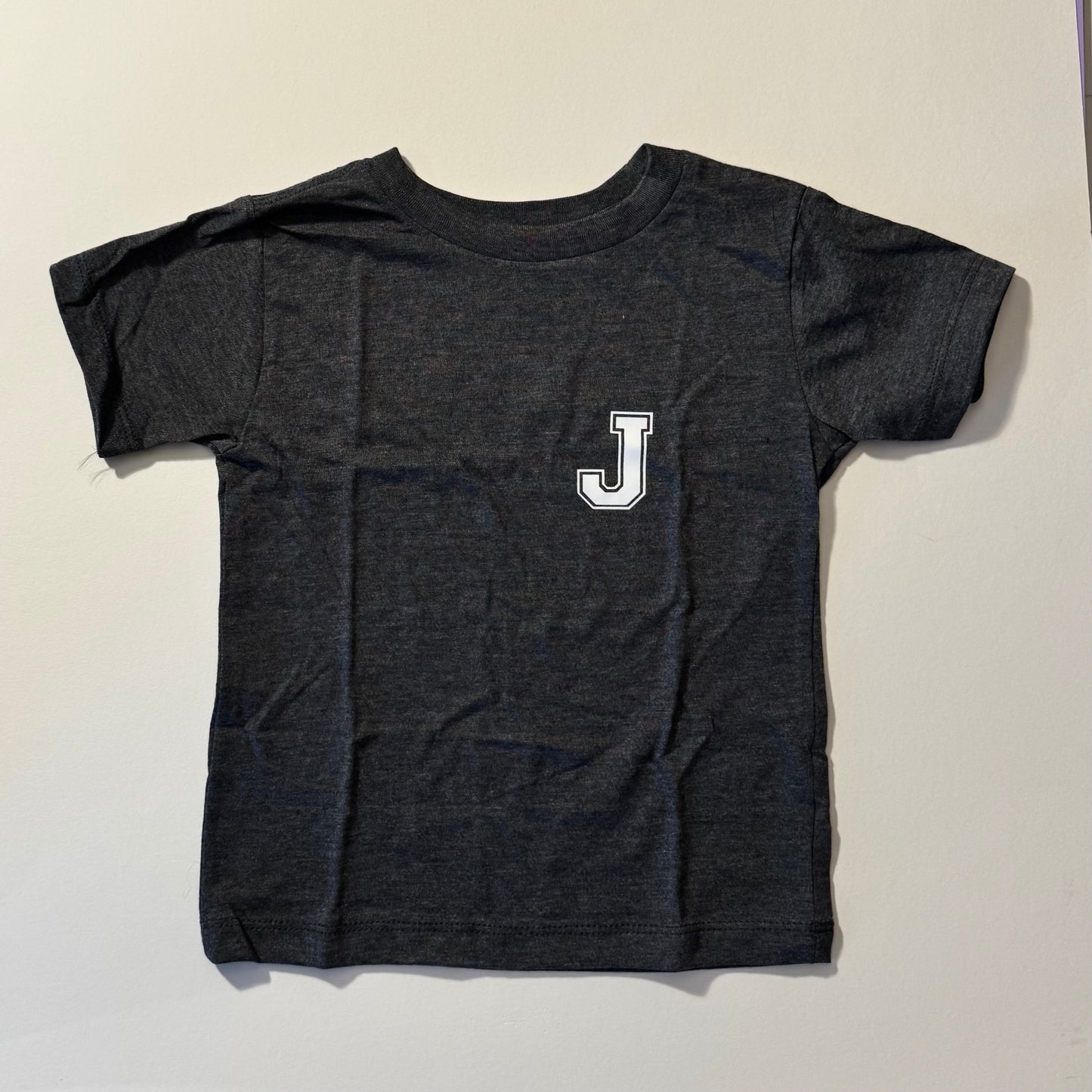SALE Kids Personalised Varsity Pocket Initial T-Shirt - 3 years