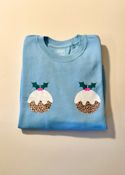 SALE Adult Christmas Pudding Sweatshirt - Large