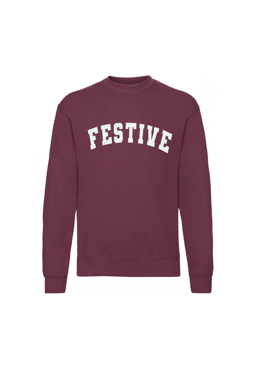 Adult Festive Varsity Sweatshirt