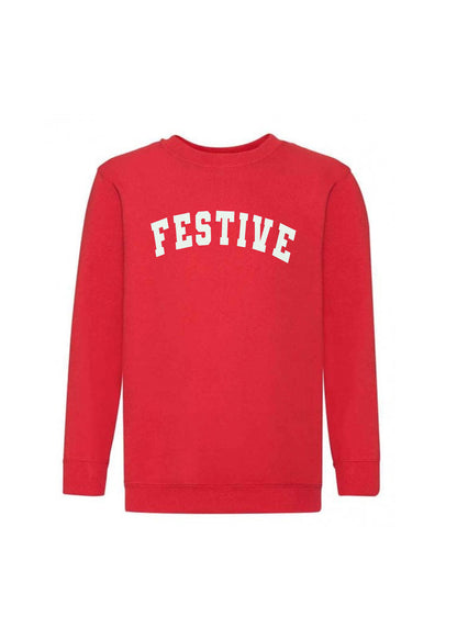 Adult Festive Varsity Sweatshirt