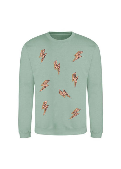 Kids Leopard Lightening Bolt Sweatshirt