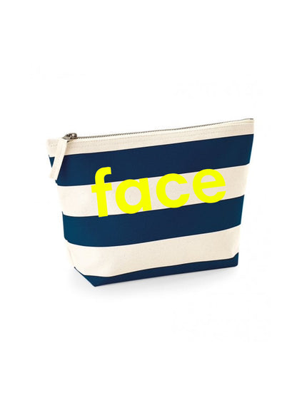 Face Striped Wash Bag