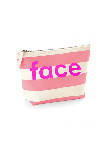 Face Striped Wash Bag