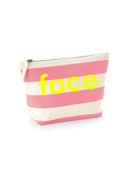 Face Striped Wash Bag