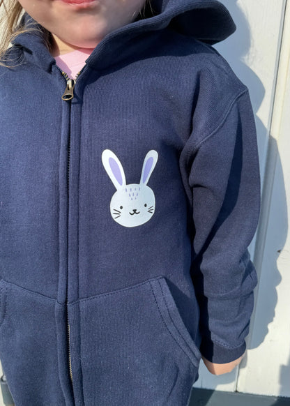 Kids Bunny Zip Up Hoodie