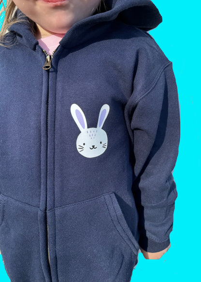 Kids Bunny Zip Up Hoodie