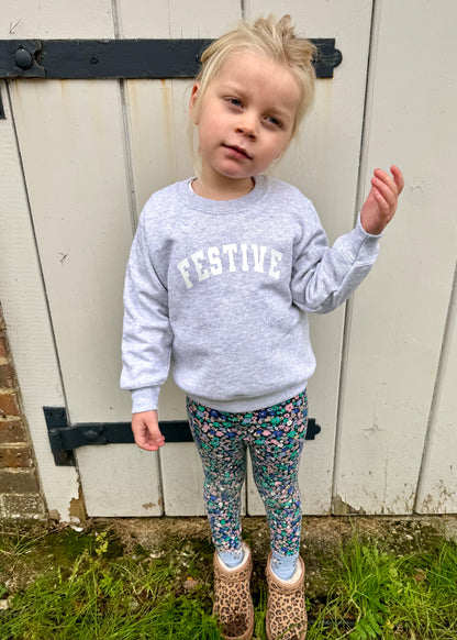Kids Festive Varsity Sweatshirt
