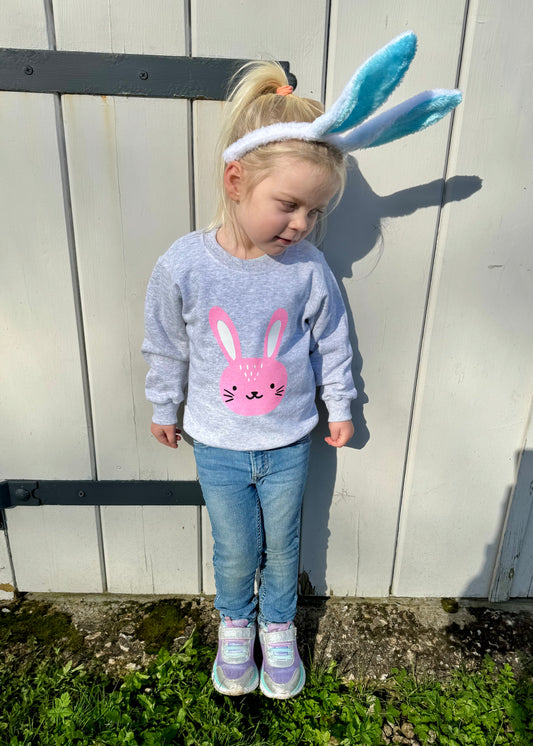Kids Glitter Bunny Sweatshirt