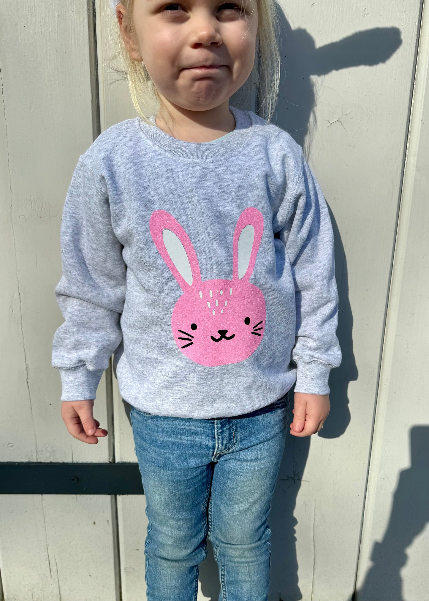 Kids Glitter Bunny Sweatshirt