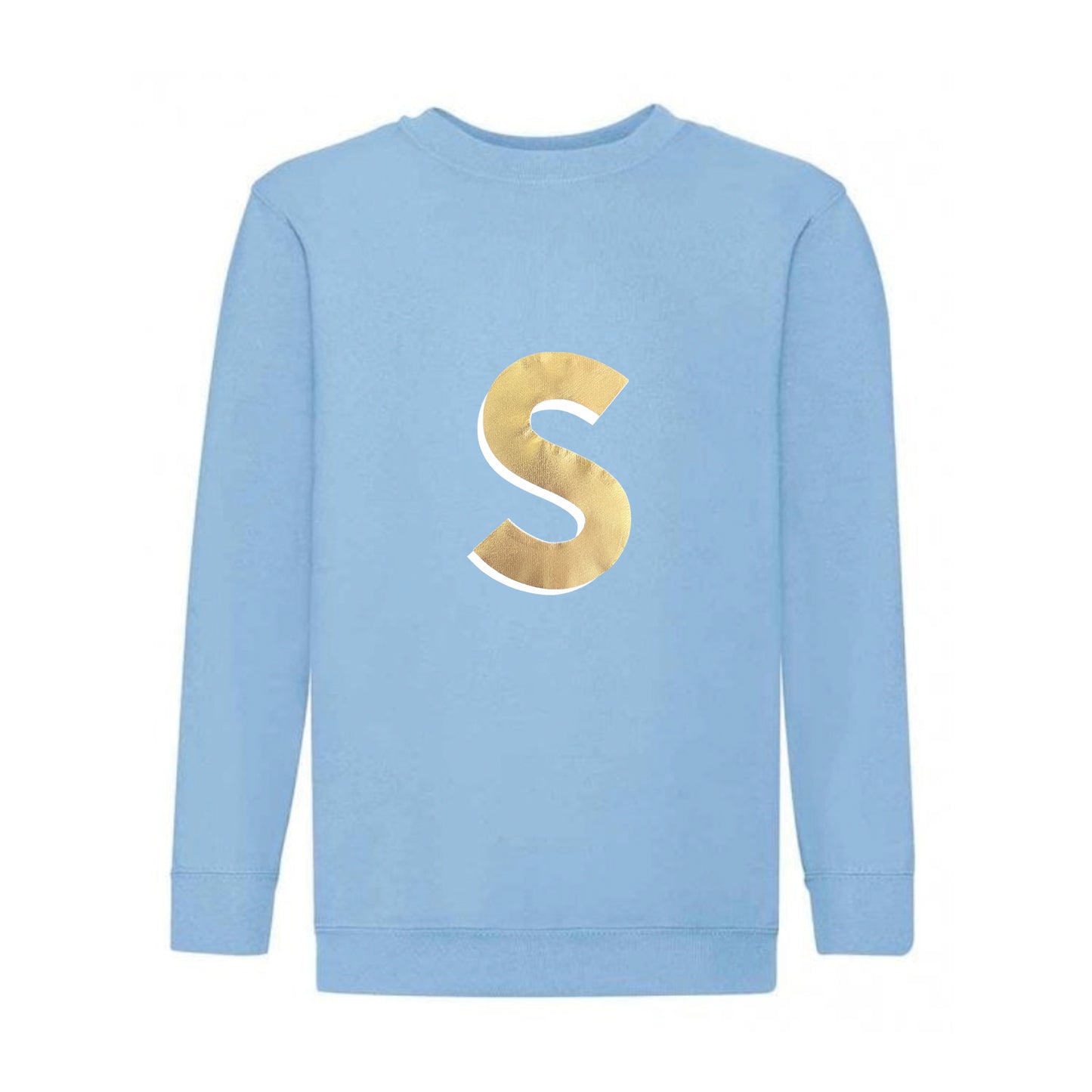 Kids Personalised Gold Initial Sweatshirt
