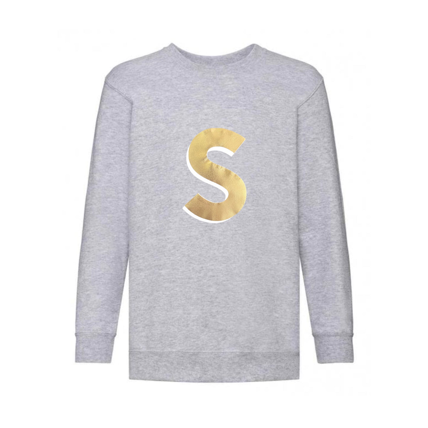 Kids Personalised Gold Initial Sweatshirt
