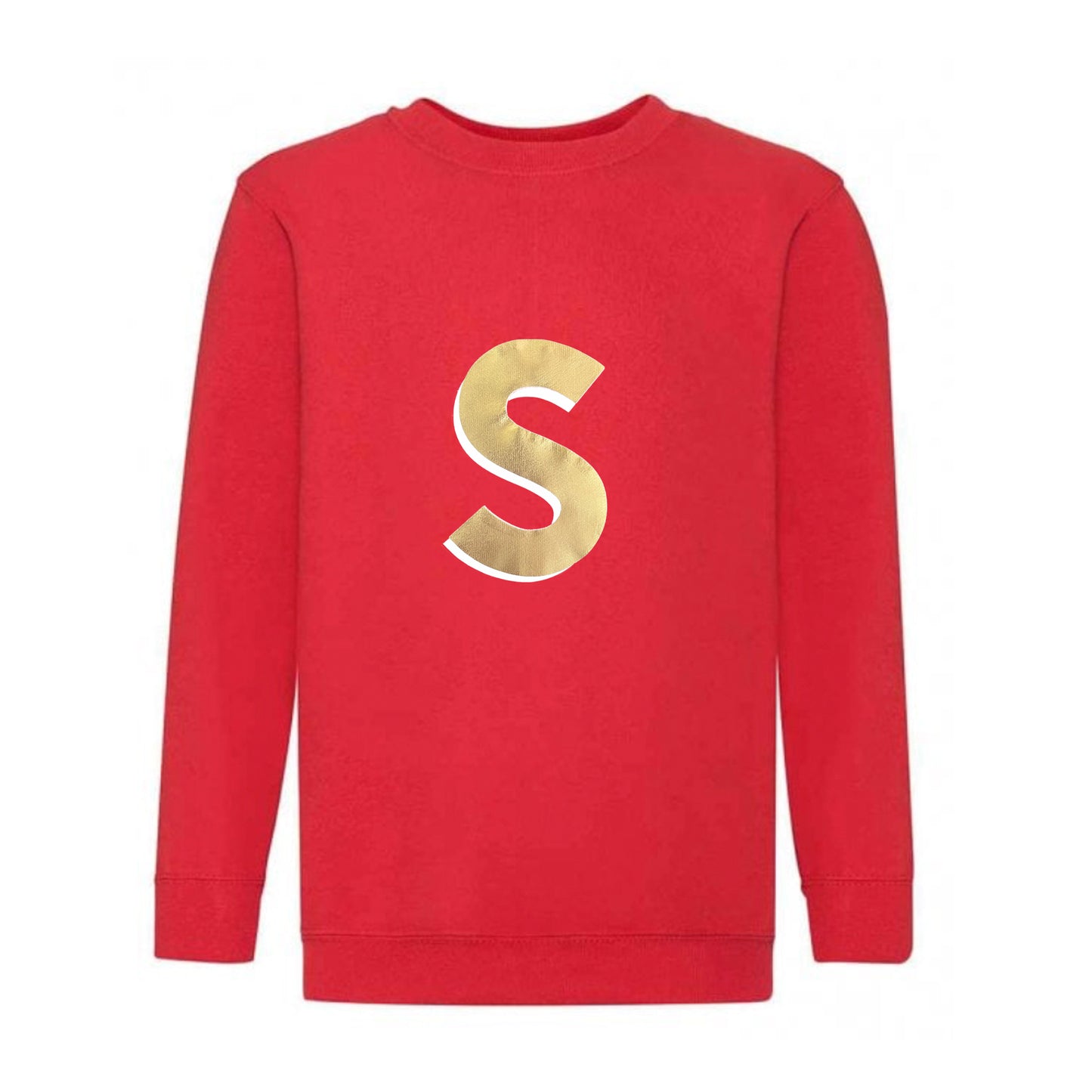 Kids Personalised Gold Initial Sweatshirt