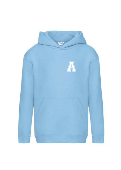 Kids Personalised Varsity Pocket Initial Hoodie