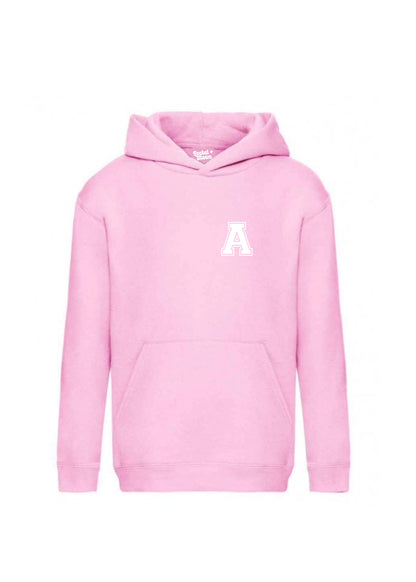 Kids Personalised Varsity Pocket Initial Hoodie