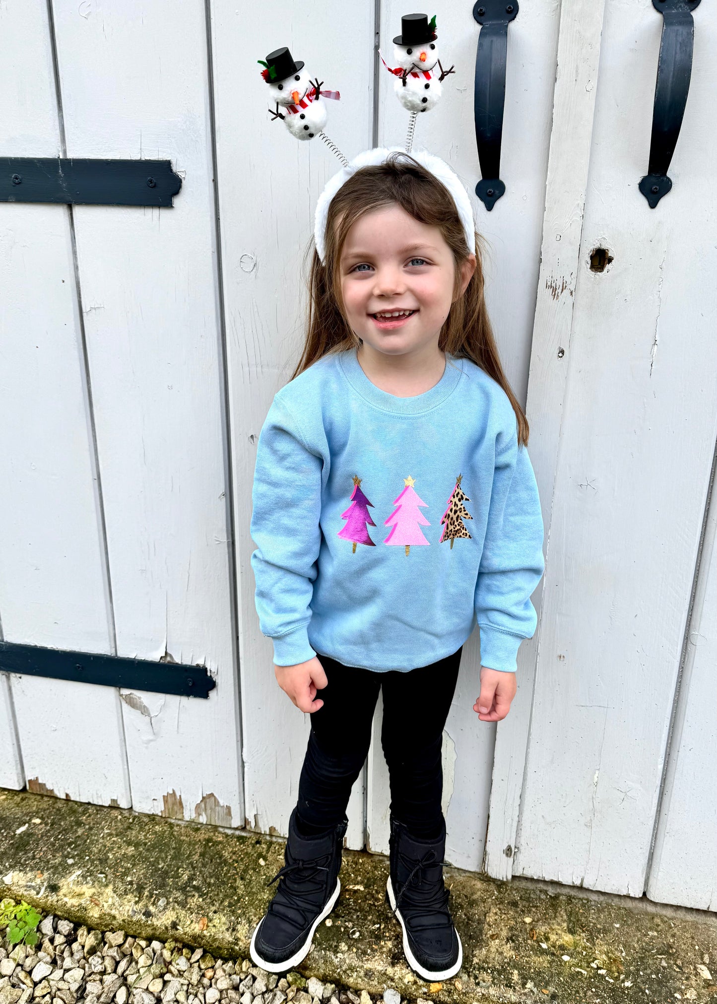 Kids Three Christmas Tree Sweatshirt