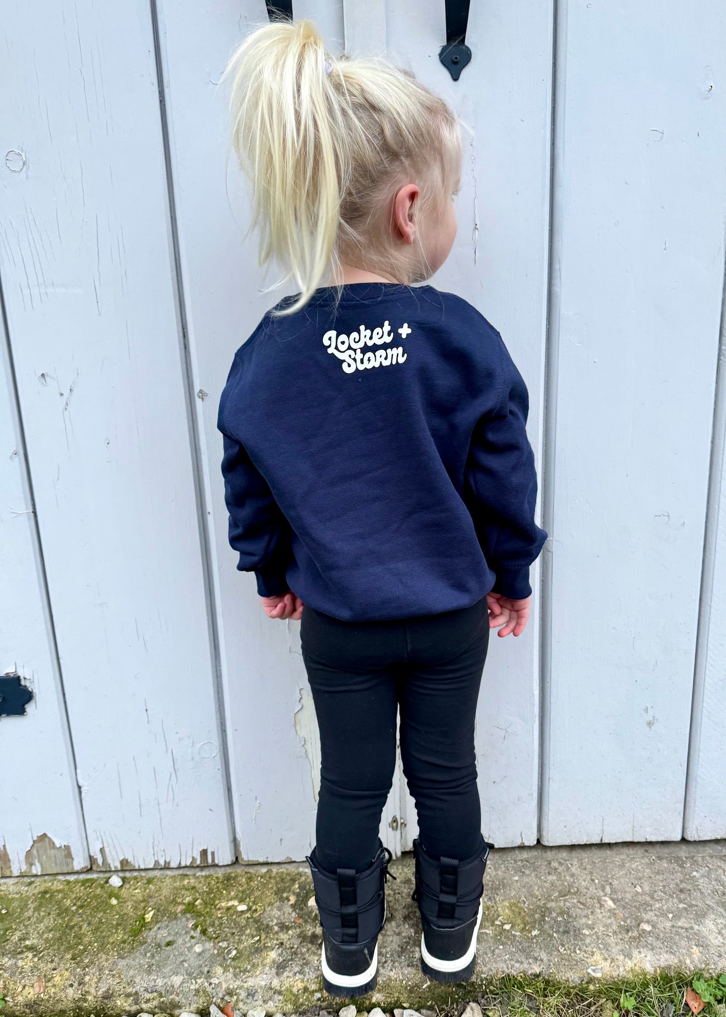Kids Personalised Gold Initial Sweatshirt