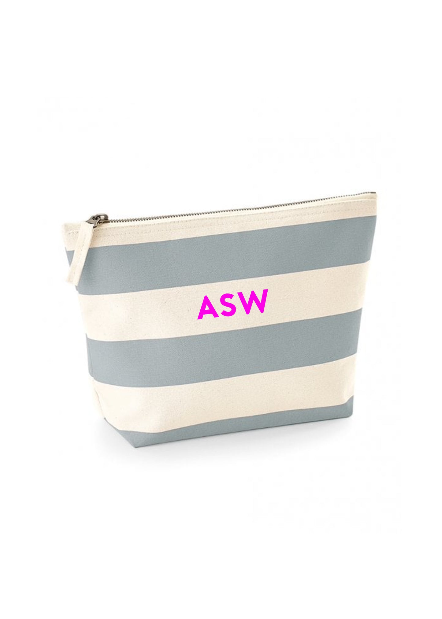 Personalised Initial Striped Wash Bag