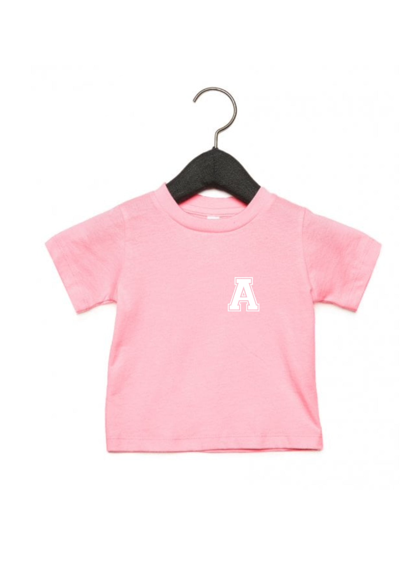 Baby / Kids Personalised Varsity Pocket Initial T-Shirt